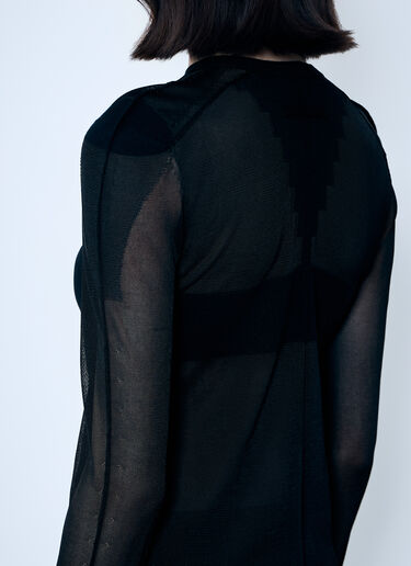 Jean Paul Gaultier Open-Knit Sweater Black jpg0259011