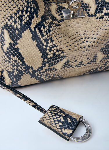 Balenciaga Rodeo Snakeskin-Effect Mini Handbag Beige bal0263040