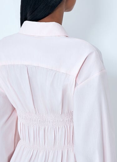 Cecilie Bahnsen Smocked Detail Poplin Shirt Pink cec0263011