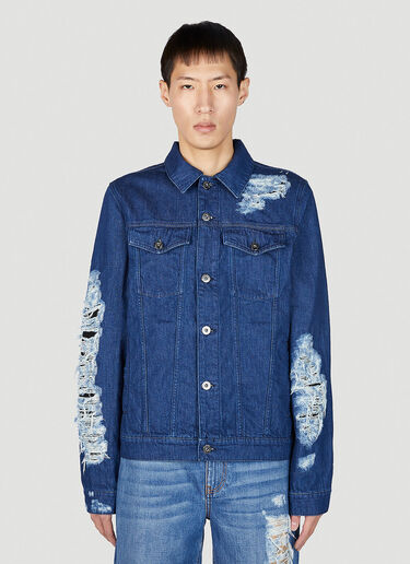 JW Anderson Distressed Denim Jacket Blue jwa0151010