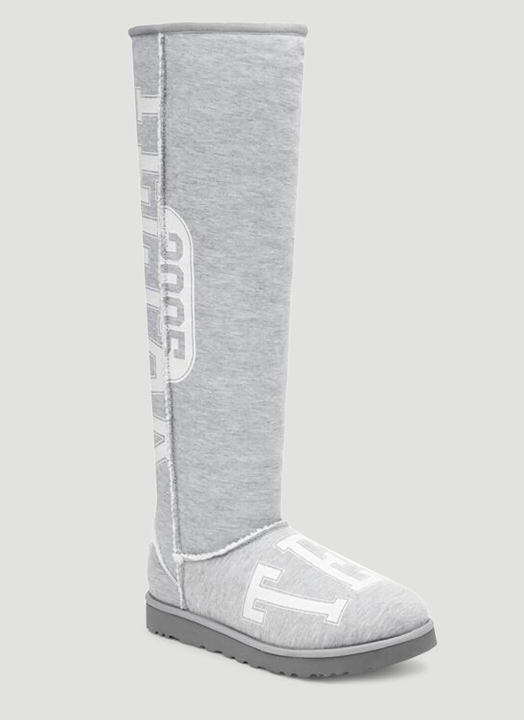 Ugg x Telfar Logo Print Tall Boot in Grey LN CC