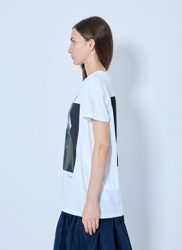 LN-CC® - Max Mara: Graphic Print Cotton T-Shirt - White Max Mara Graphic Print Cotton T-Shirt White max0265010