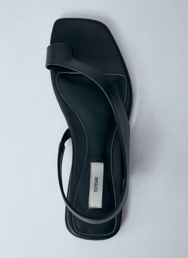 TOTEME Leather Sandals Black tot0260016