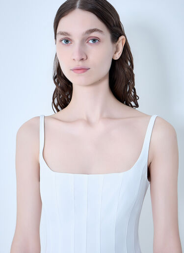 Jacquemus La Robe Agave Midi Dress White jac0264027