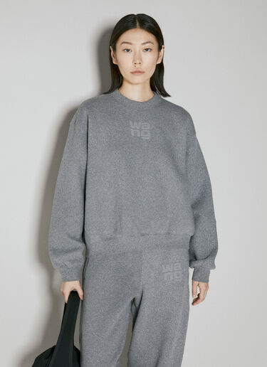 Alexander Wang 글리터 테리 스웨트셔츠 그레이 awg0253018