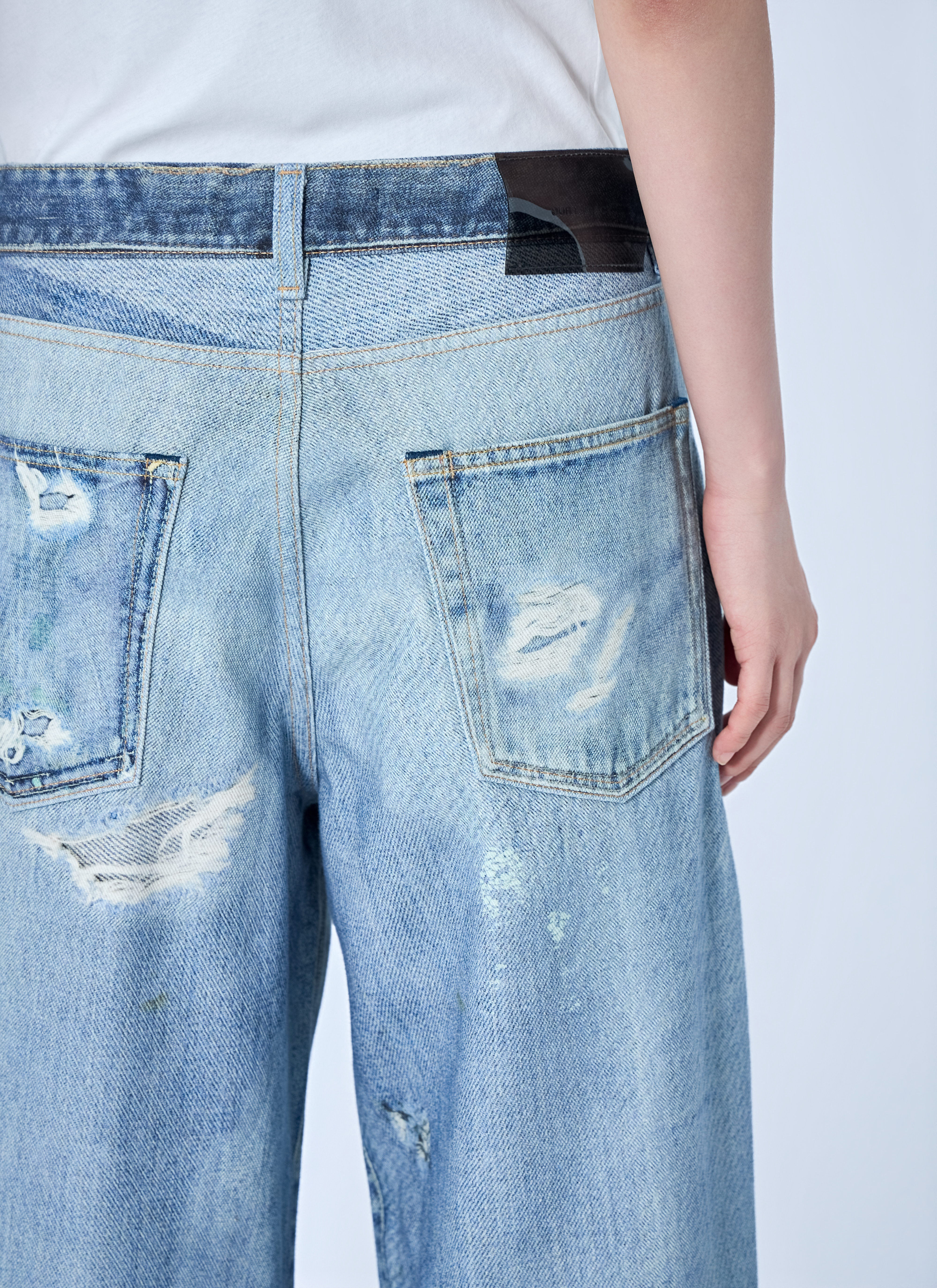 Our Legacy Women's' Full Cut Digital Print Jeans in Blue | LN-CC®
