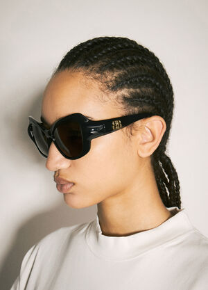 Balenciaga Palazzo Cat Sunglasses Black bcs0257001