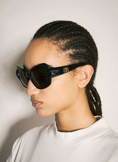 Balenciaga Palazzo Cat Sunglasses Black bcs0257001
