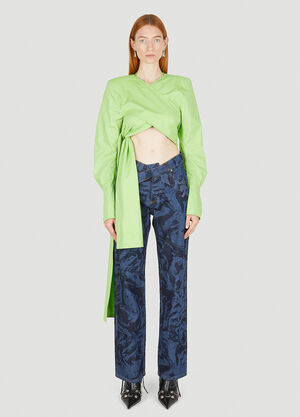 Ninamounah Seahorse Wrap Top Green nmo0248002