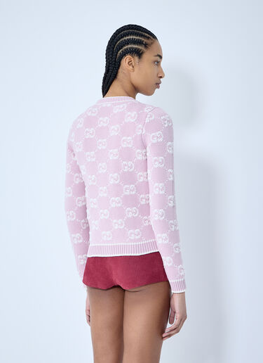 Gucci GG Wool Bouclé Jacquard Cardigan Pink guc0259011