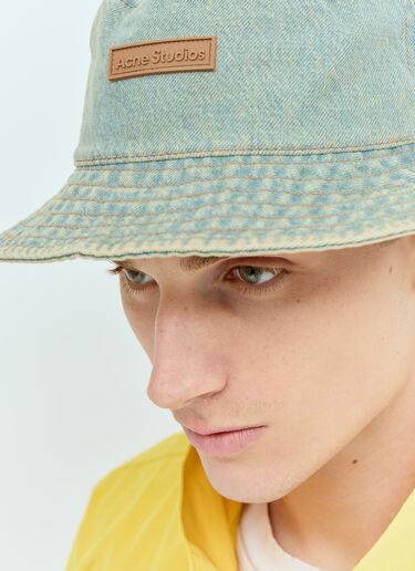 Acne Studios Logo Patch Denim Bucket Hat Blue acn0355007