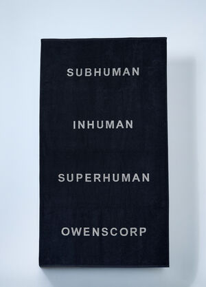 Rick Owens Logo Motif Beach Towel Black ric0159061