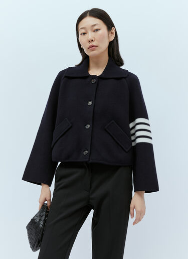 ニット4バー クロップドコート。 Thom Browne ニット4バー クロップドコート。 ブルー thb0253020