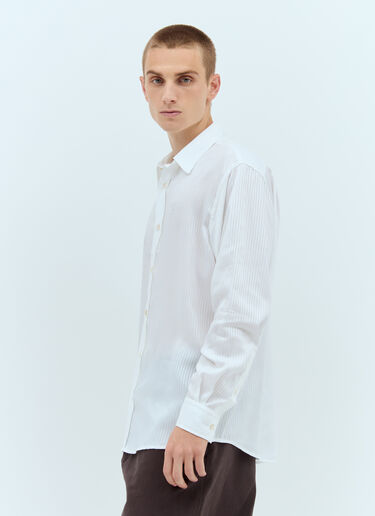 Acne Studios Stripe Button-Up Shirt White acn0157009