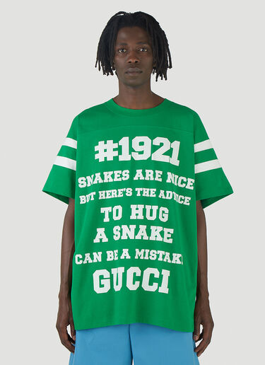 Gucci Men's To A Snake T-Shirt in Green | LN-CC®