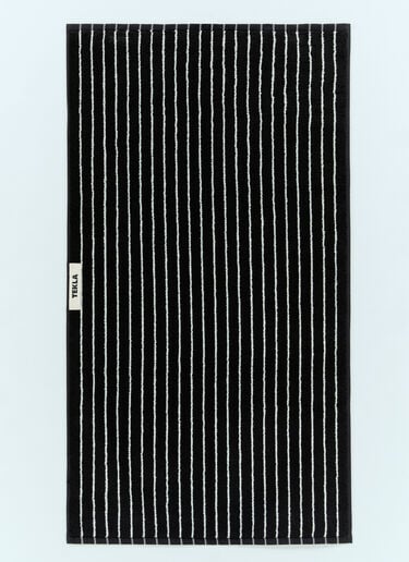 Tekla Striped Terrycloth Hand Towel Black tek0355017