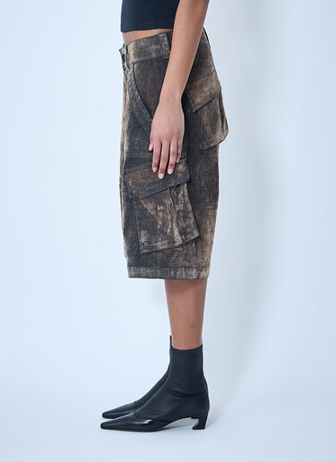 Vaquera Denim Cargo Shorts Brown vaq0264002