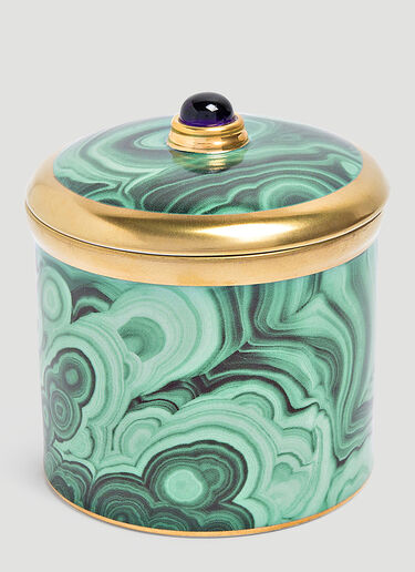 L'Objet Malachite Candle Container Green wps0642300