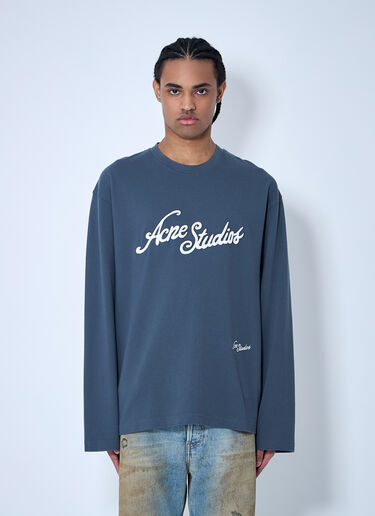 Acne Studios Logo Motif T-Shirt Grey acn0160009