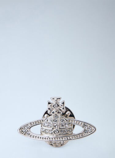 LN-CC® - Vivienne Westwood: Mini Bas Relief Clutch Pin - Silver Vivienne Westwood Mini Bas Relief Clutch Pin Silver vvw0366053