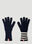 And Wander Four Bar Stripe Gloves Black anw0149025