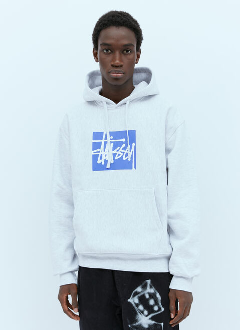 Stüssy Stock Logo Applique Hooded Sweatshirt Black sts0152029