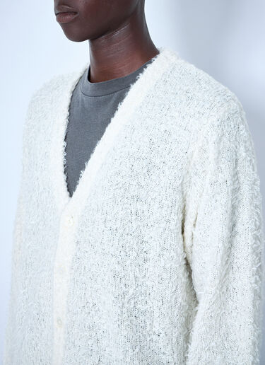 LN-CC® - Stüssy: Textured Cardigan - White Stüssy Textured Cardigan White sts0164034