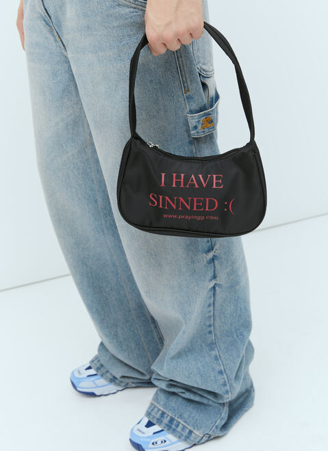 Praying I Have Sinned Shoulder Bag Black pry0354003