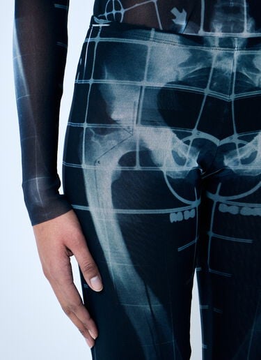 Jean Paul Gaultier スケルターメッシュパンツ  ブラック jpg0259017