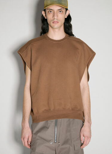 Rick Owens DRKSHDW Tatlin Sweatshirt Vest Brown drk0156011