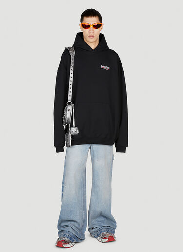 Balenciaga Political Campaign Hooded Sweatshirt Black bal0152054