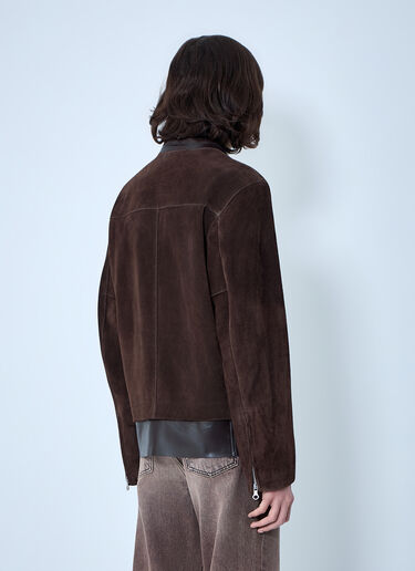 Our Legacy Drift Zip-Dastening Suede Jacket Brown our0164032