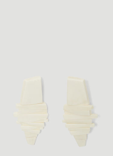 Monies Julie Clip On Earrings White mns0237012