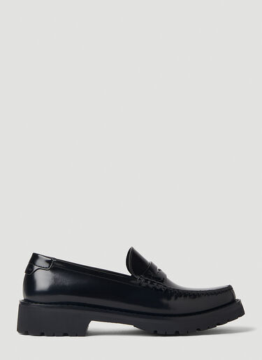 Logo Plaque Loafers Saint Laurent Logo Plaque Loafers Black sla0251167