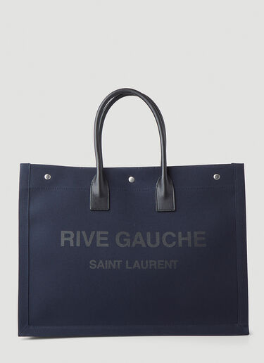 Saint Laurent Rive Gauche Logo Tote Bag Navy sla0147052