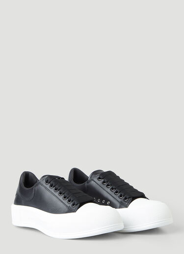 Alexander McQueen Deck Lace-Up Plimsoll Sneakers Black amq0246016