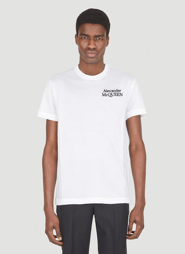 Alexander McQueen ロゴプリントTシャツ ホワイト amq0147008