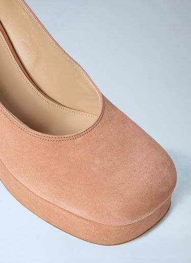 Chloé Loti Suede Platform Pumps Pink chl0262025
