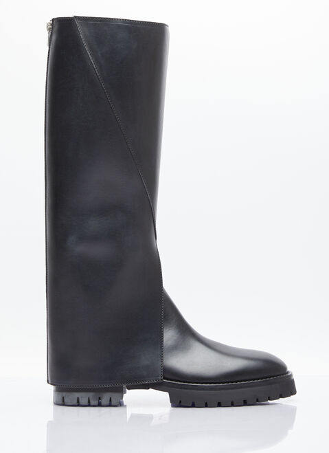 Ann Demeulemeester ジェイ・レザーブーツ Purple ann0254015