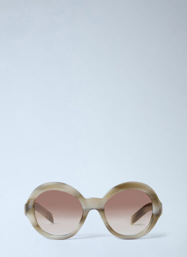 LN-CC® - Prada: PR D08SU Round Sunglasses - Beige Prada PR D08SU Round Sunglasses Beige lpr0366005