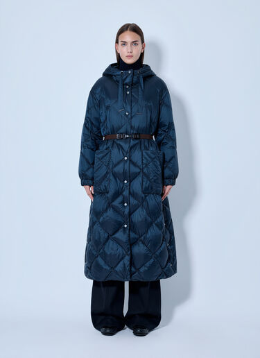LN-CC® - Max Mara: Quilted Hooded Puffer Coat - Navy Max Mara Quilted Hooded Puffer Coat Navy max0266164
