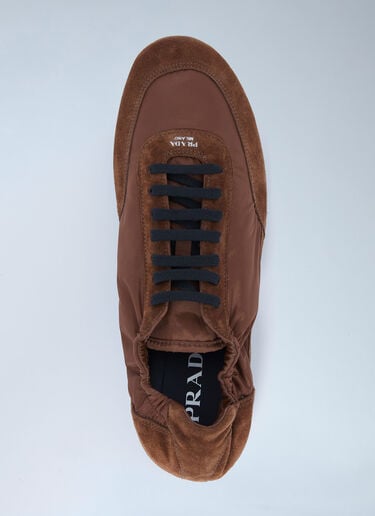Collapse Re-Nylon & 스웨이드 스니커즈 Prada Collapse Re-Nylon & 스웨이드 스니커즈 그레이 pra0162018