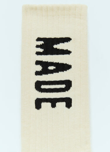 Human Made 徽标提花袜子 白色 hmd0156035
