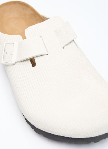 Birkenstock Boston 压纹穆勒鞋  白色 brk0156004