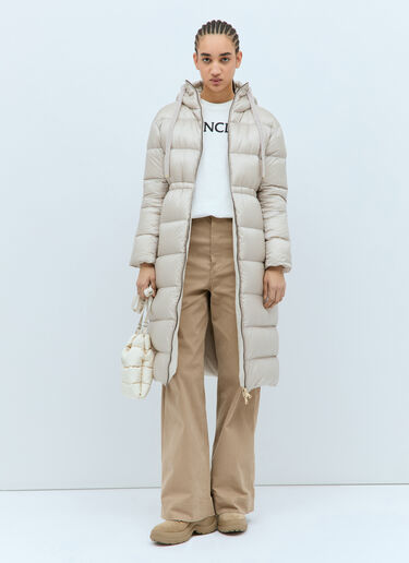 Moncler 불로뉴 리버시블 롱 다운 코트 크림 mon0258019