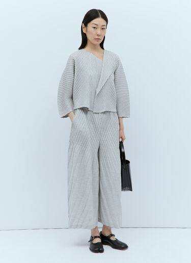 리넨 라이크 플리츠 팬츠 Issey Miyake 리넨 라이크 플리츠 팬츠 그레이 ism0253006