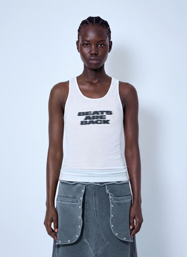 LN-CC® - LUEDER: Printed Rib Tank - White LUEDER Printed Rib Tank White ldr0366001