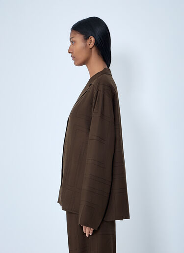 TOTEME Monogram Shirt Dark Brown tot0263020