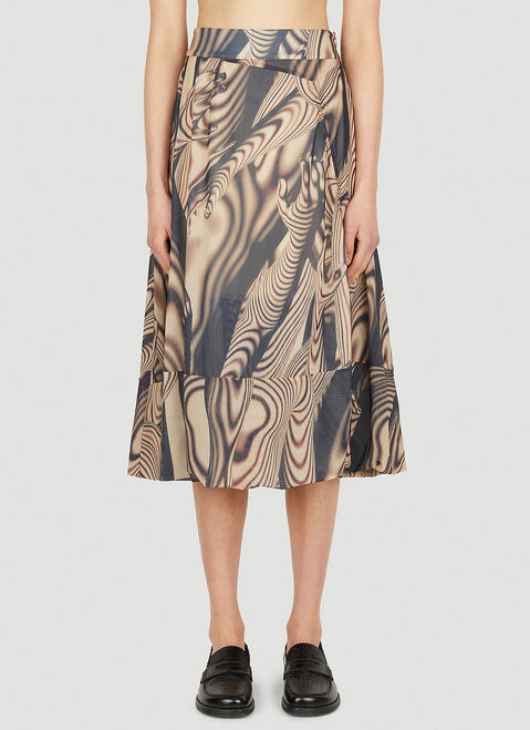 Boiler Room x P.A.M. Graphic Print Skirt Red bor0350005