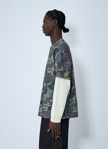 Layered Long Sleeve T-shirt Awake NY Layered Long Sleeve T-shirt Brown awa0162008